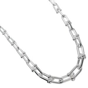 Tiffany Graduated Link Necklace Silver